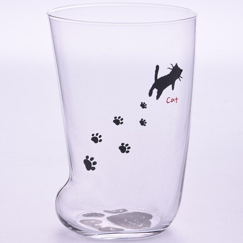 Cat Paw Glass Cup - 300ml-Furever Adorable