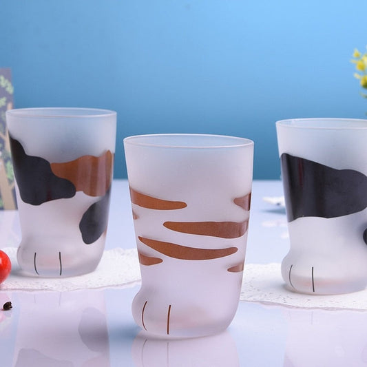 Cat Paw Glass Cup - 300ml-Furever Adorable