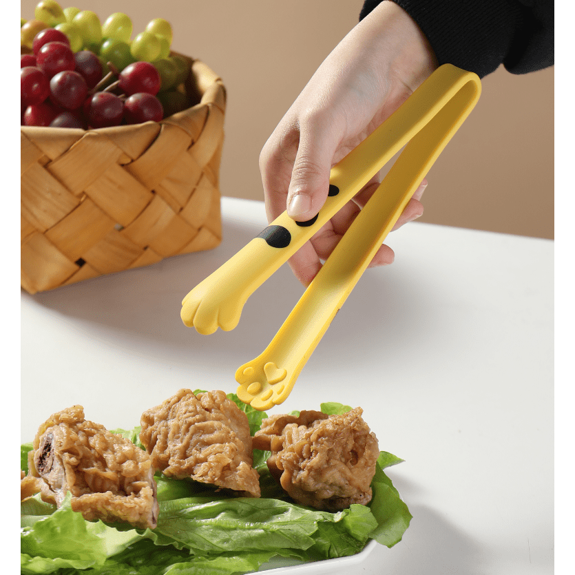 Cat Paw Shaped Non-Slip Silicone Cooking Tongs-Furever Adorable