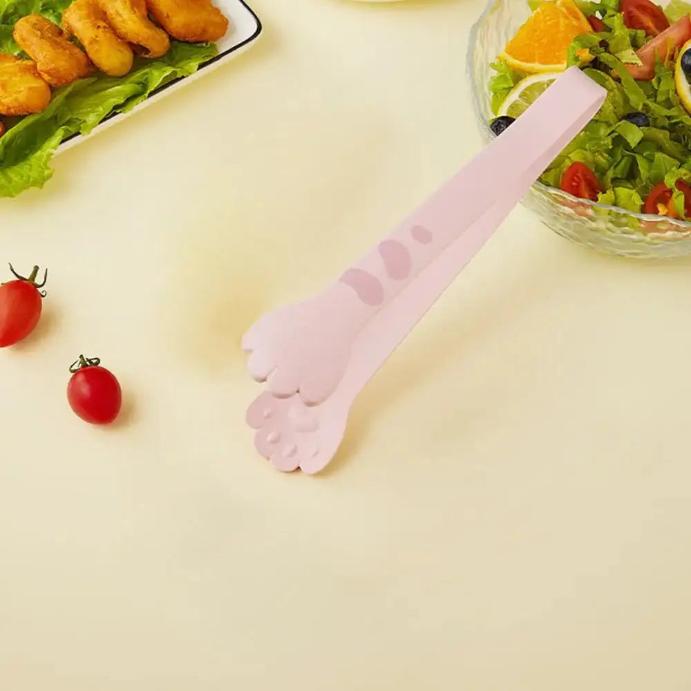 Cat Paw Shaped Non-Slip Silicone Cooking Tongs-Furever Adorable