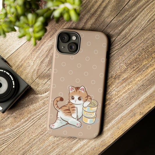 Cat Protecting Its Canned Food - Phone Case-Furever Adorable