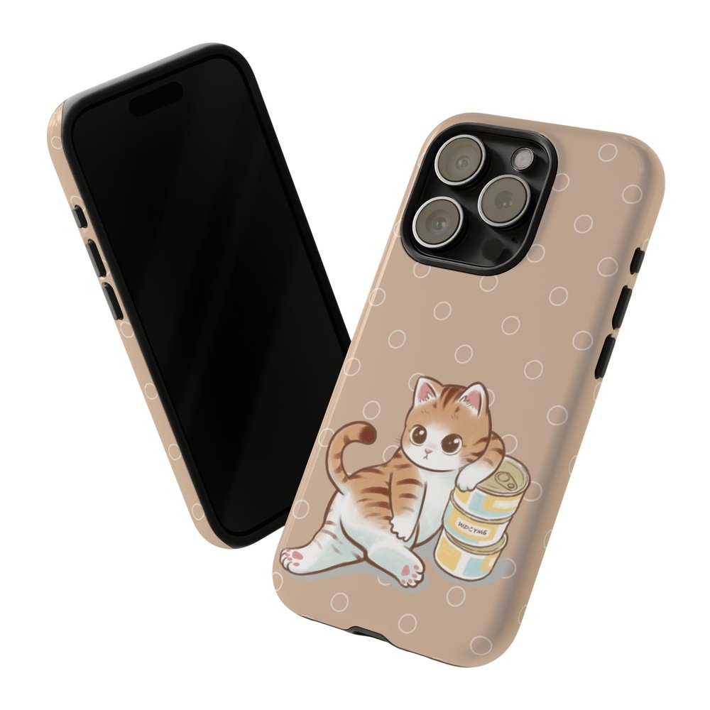 Cat Protecting Its Canned Food - Phone Case-Furever Adorable