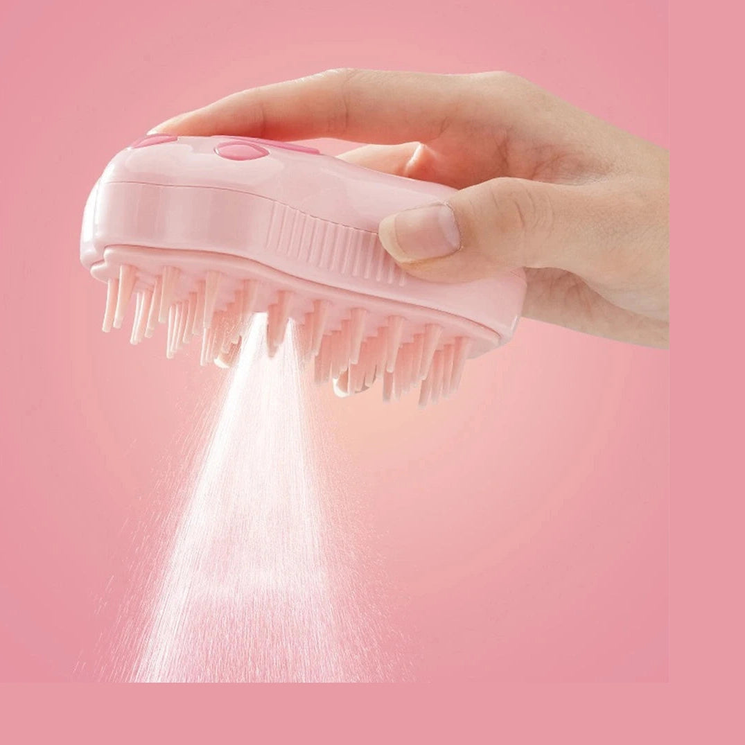 Cat Steam Brush Dog Massage Comb with Electric Water Spray Soft Silicone Pet Grooming Brush for Removing Tangled and Loose Hair Furever Adorable