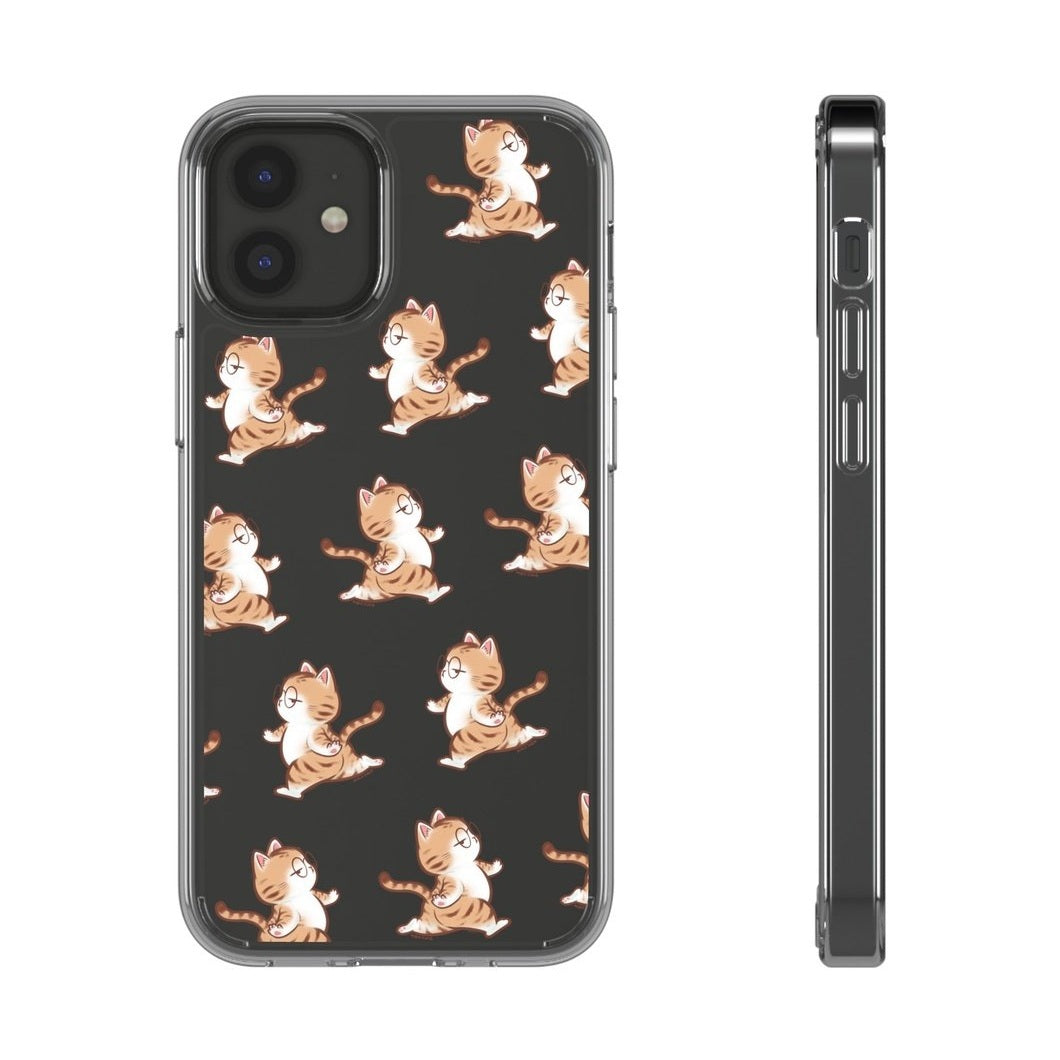 Cat on the run - Clear Phone Cases-Furever Adorable