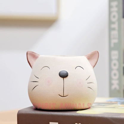 Ceramic Animal Flower Pot-Furever Adorable