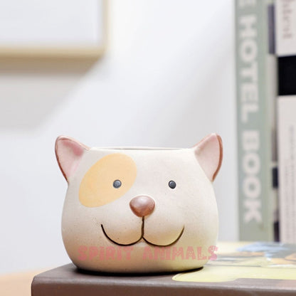 Ceramic Animal Flower Pot-Furever Adorable