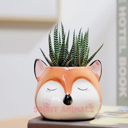 Ceramic Animal Flower Pot-Furever Adorable