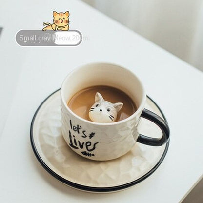 Ceramic Pet Cat 3D Mug-Furever Adorable