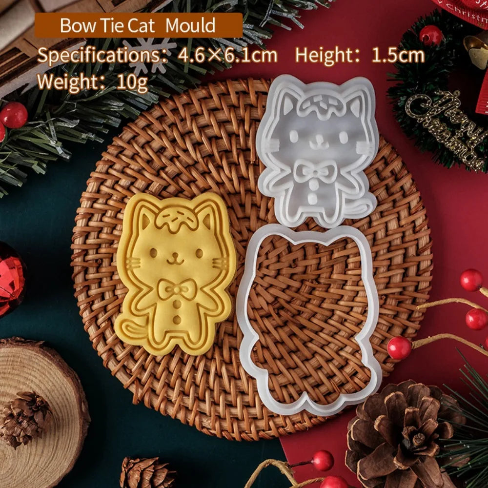 Christmas Cat Cookie Mold-Furever Adorable