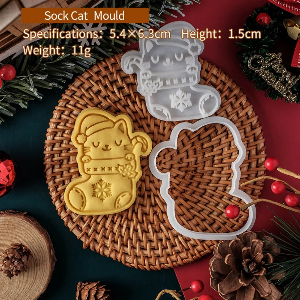 Christmas Cat Cookie Mold-Furever Adorable