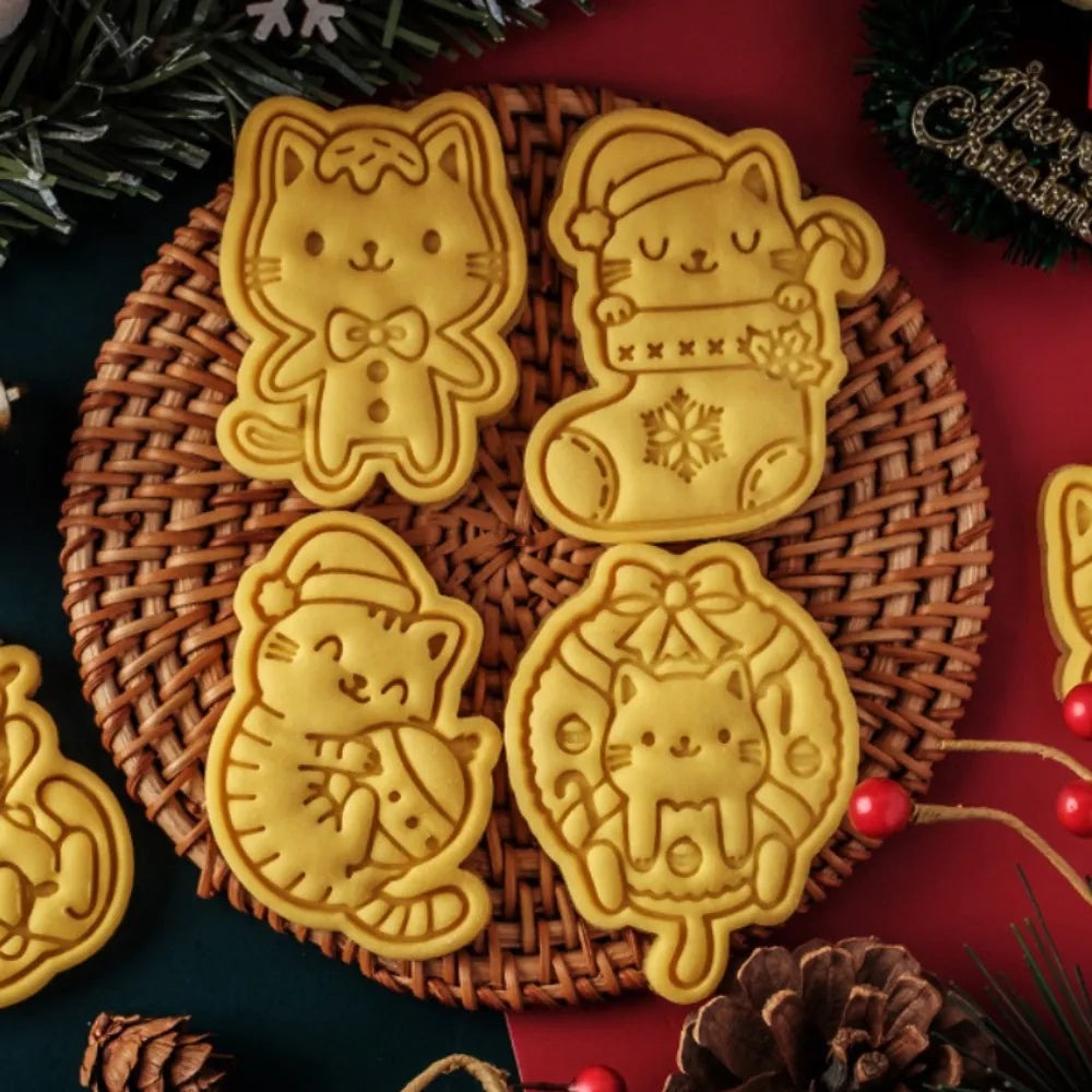 Christmas Cat Cookie Mold-Furever Adorable