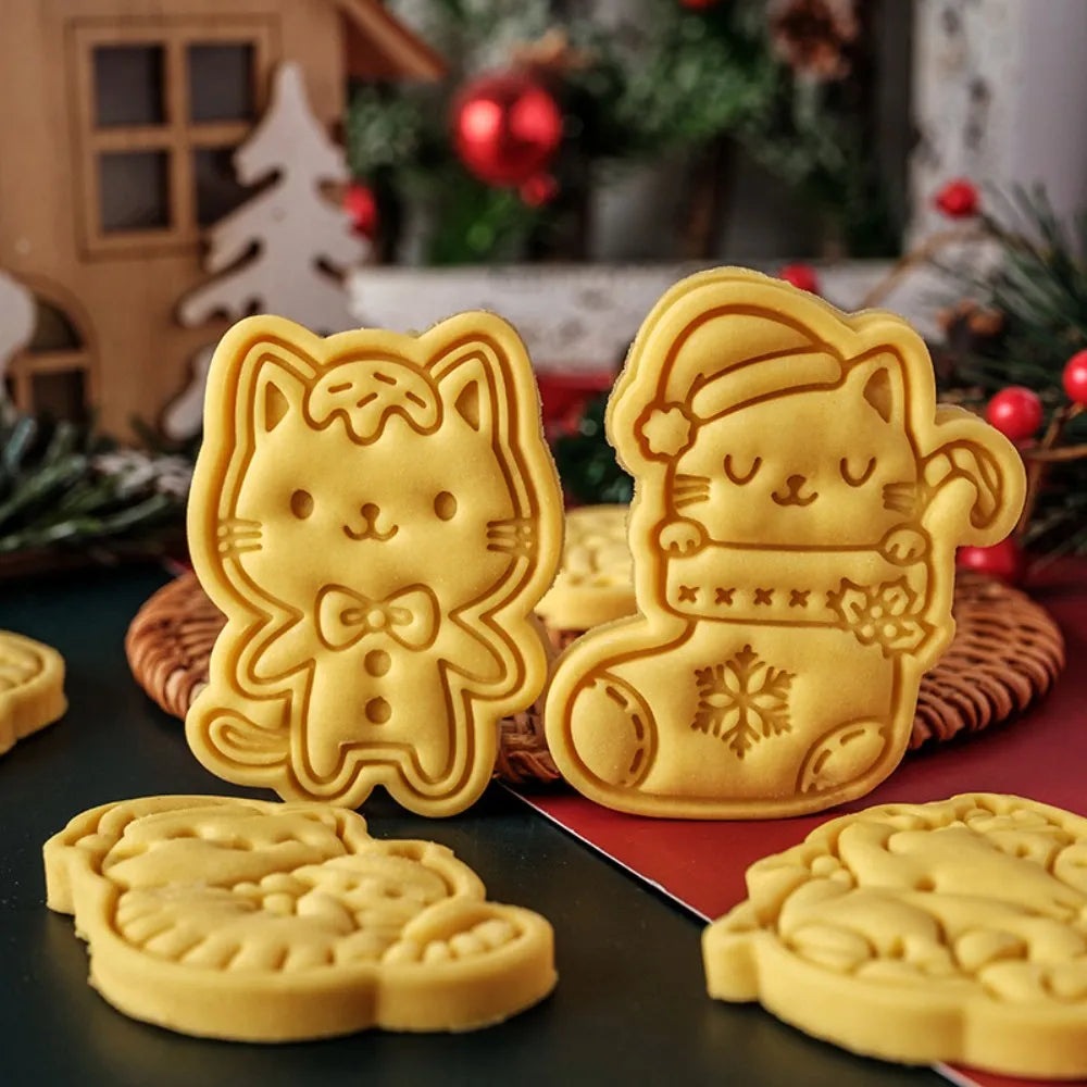 Christmas Cat Cookie Mold-Furever Adorable