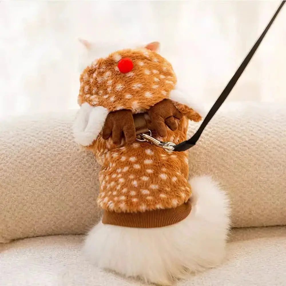 Christmas Elk Pet Winter Apparel-Furever Adorable