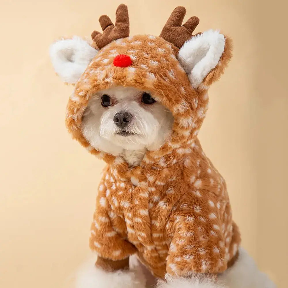 Christmas Elk Pet Winter Apparel-Furever Adorable