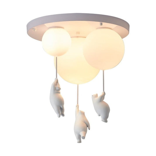 Contemporary Bear Pendant Light Fixture-Furever Adorable