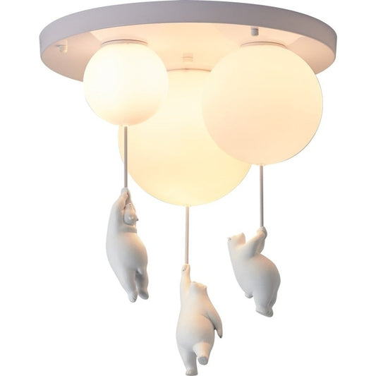 Contemporary Bear Pendant Light Fixture-Furever Adorable