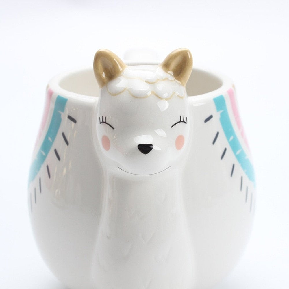 Cute Animal Ceramic Mug - Liama-Furever Adorable