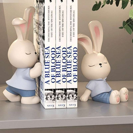 Cute Bunny Bookends Decor-Furever Adorable