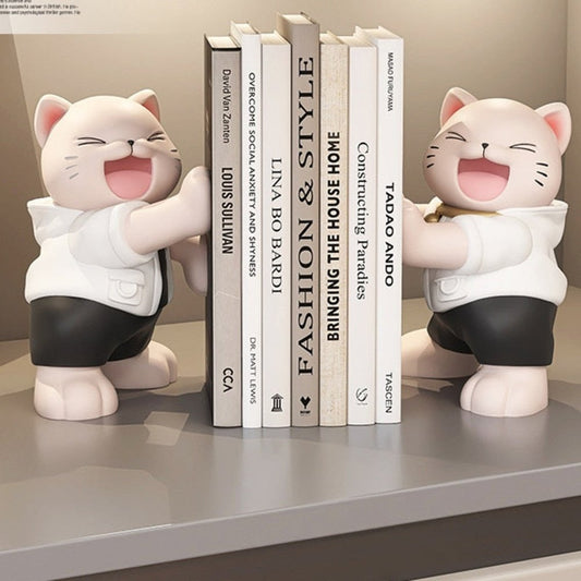 Cute Cat Bookend Decor-Furever Adorable