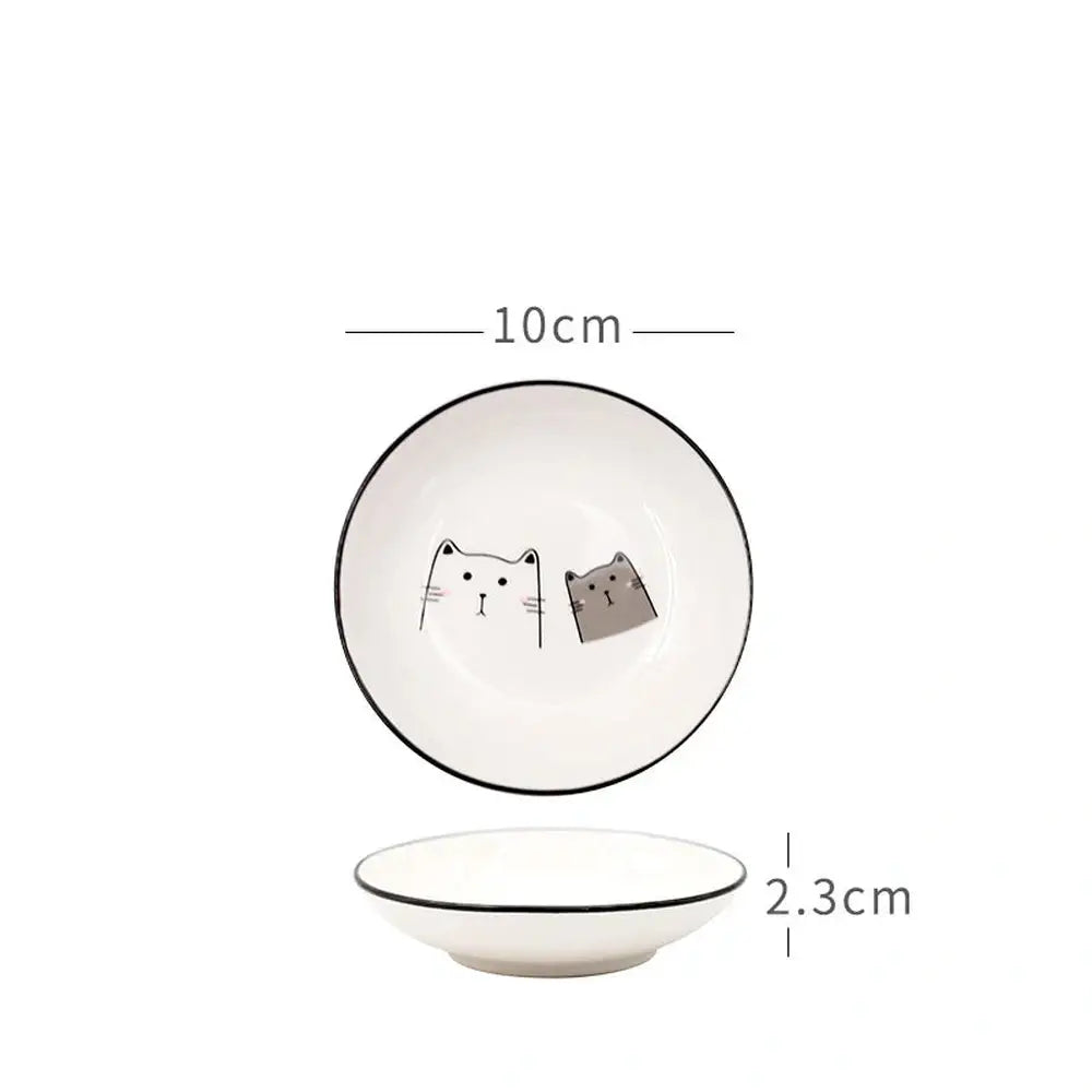 Cute Cat Ceramic Saucer-Furever Adorable