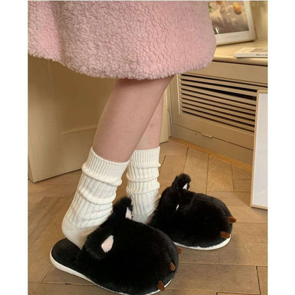 Cute Cat Paw Fluffy Slippers-Furever Adorable