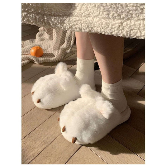 Cute Cat Paw Fluffy Slippers-Furever Adorable