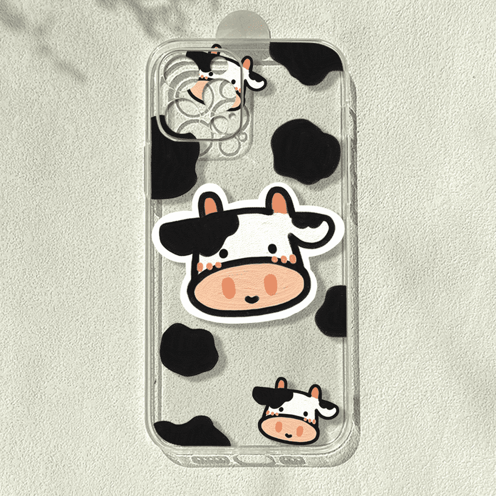 Cute Cow Patterned Phone Case for iPhone-Furever Adorable