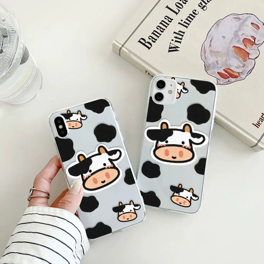 Cute Cow Patterned Phone Case for iPhone-Furever Adorable