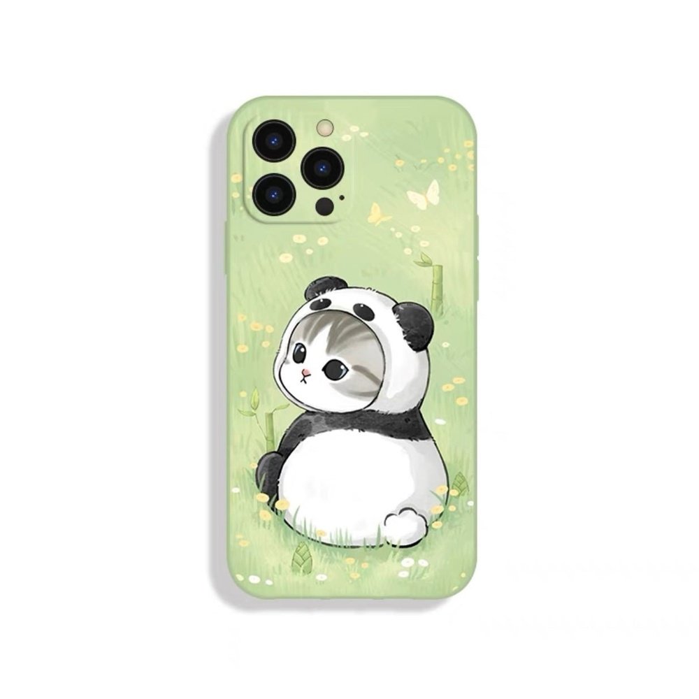 Cute Panda Patterned Silicone Phone Case-Furever Adorable