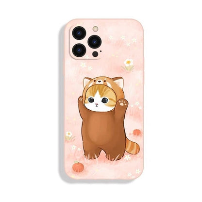 Cute Panda Patterned Silicone Phone Case-Furever Adorable