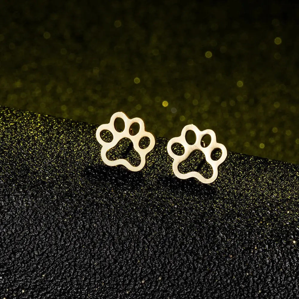 Cute Pet Paw Patterned Stud Earrings for Female-Furever Adorable