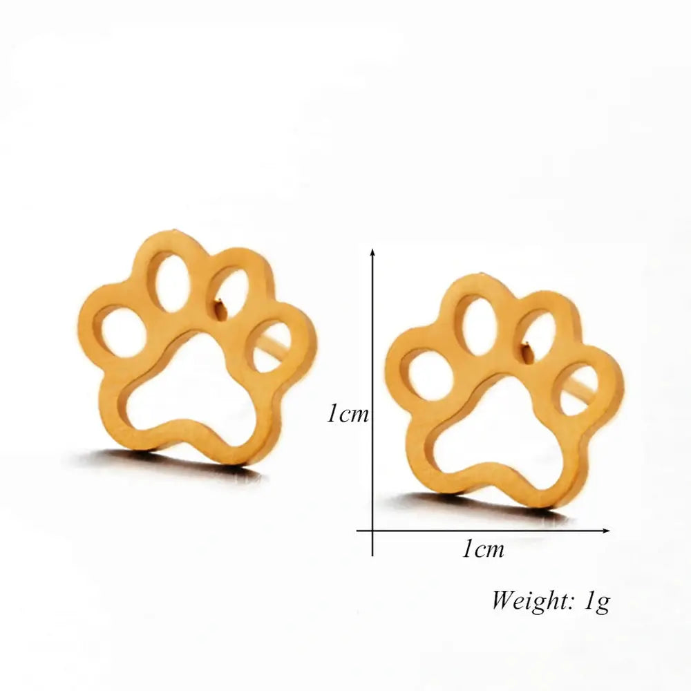 Cute Pet Paw Patterned Stud Earrings for Female-Furever Adorable