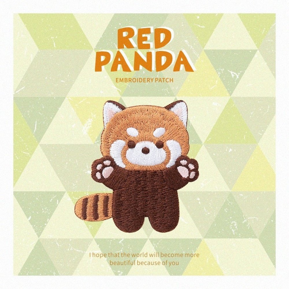 Cute Red Panda Embroideried Patches-Furever Adorable