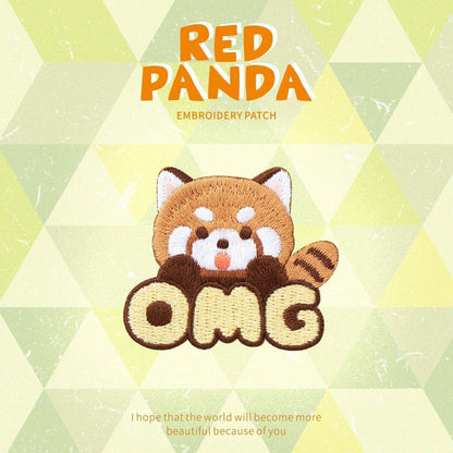 Cute Red Panda Embroideried Patches-Furever Adorable