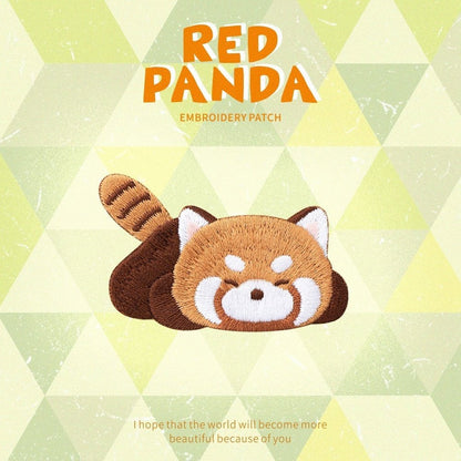 Cute Red Panda Embroideried Patches-Furever Adorable