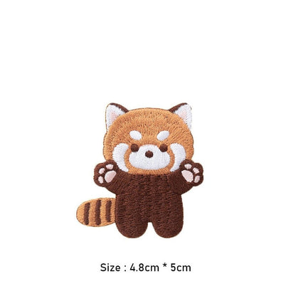 Cute Red Panda Embroideried Patches-Furever Adorable