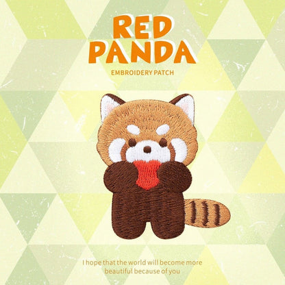 Cute Red Panda Embroideried Patches-Furever Adorable