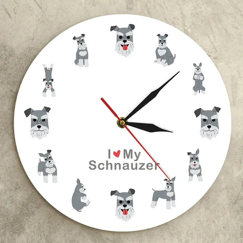 Doggy Delight Wall Clock - Dachshund / Schnauzer / Corgi / Pugs-Furever Adorable