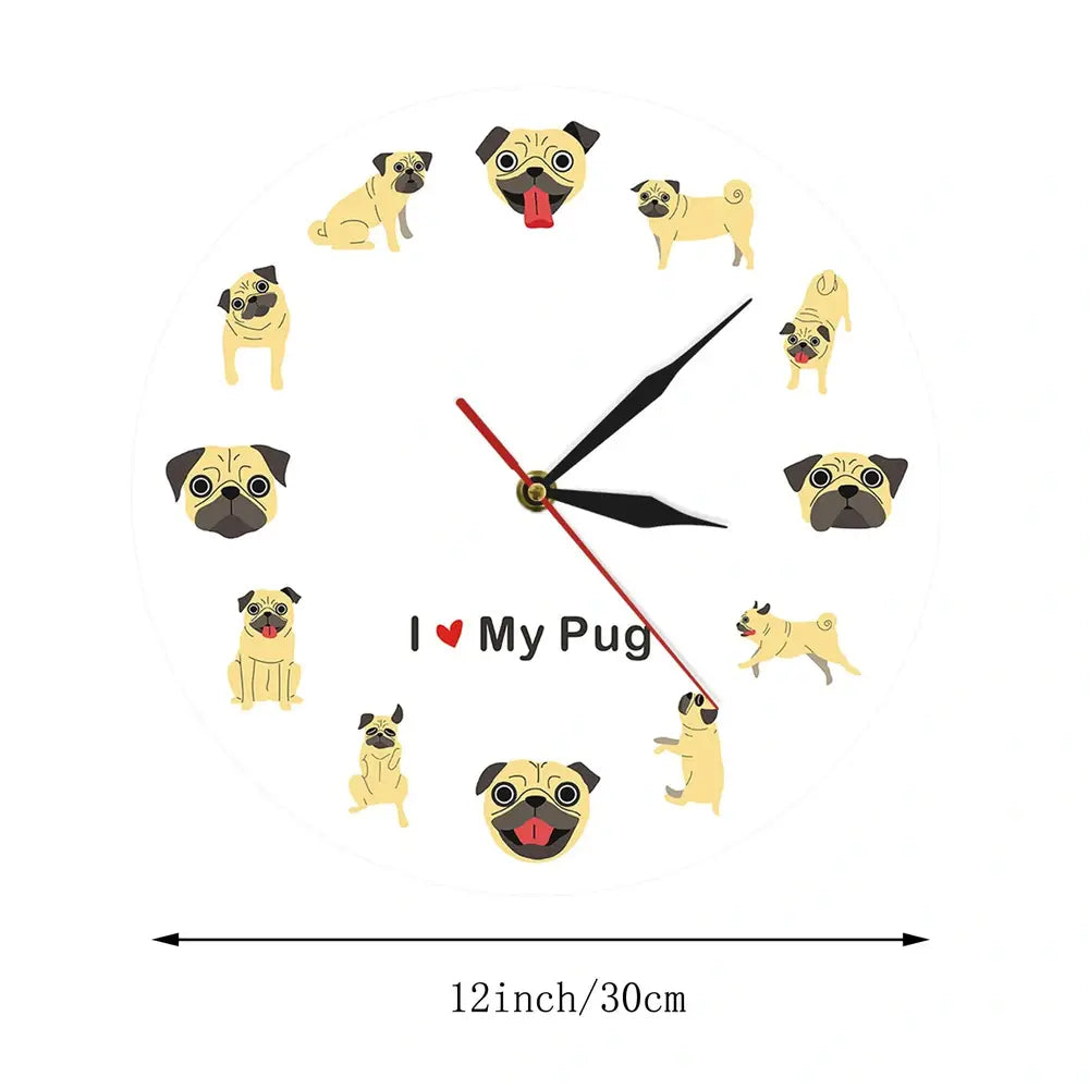 Doggy Delight Wall Clock - Dachshund / Schnauzer / Corgi / Pugs-Furever Adorable