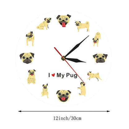 Doggy Delight Wall Clock - Dachshund / Schnauzer / Corgi / Pugs-Furever Adorable