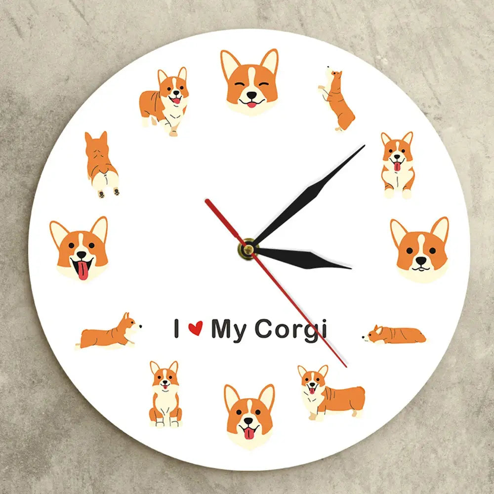 Doggy Delight Wall Clock - Dachshund / Schnauzer / Corgi / Pugs-Furever Adorable