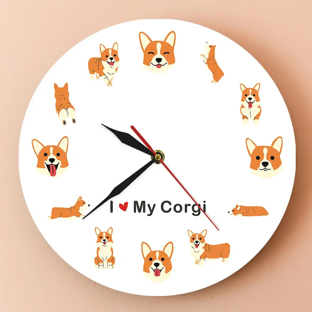 Doggy Delight Wall Clock - Dachshund / Schnauzer / Corgi / Pugs-Furever Adorable