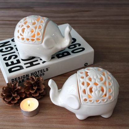 Elephant Ceramic Candle Stand-Furever Adorable