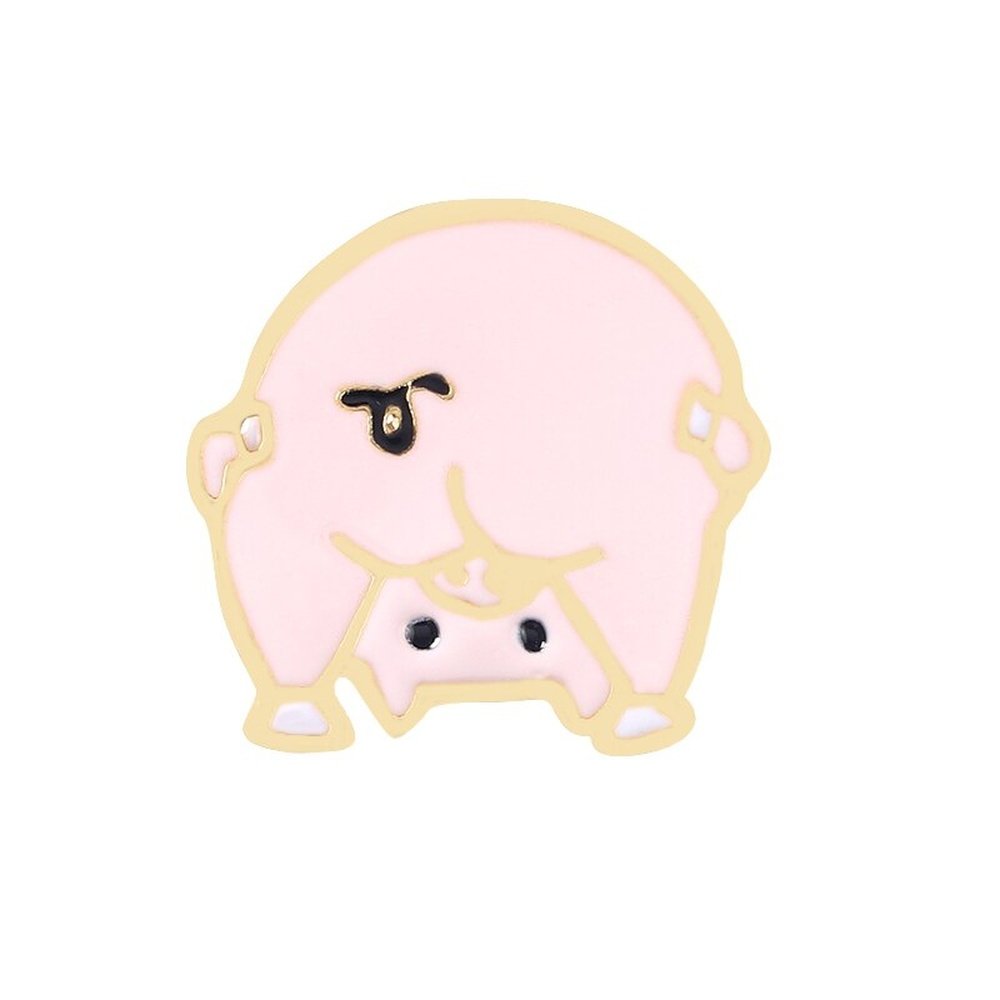 Enamel Yoga Piggy / Panda Butt Brooch Pin-Furever Adorable