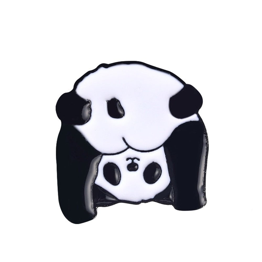 Enamel Yoga Piggy / Panda Butt Brooch Pin-Furever Adorable