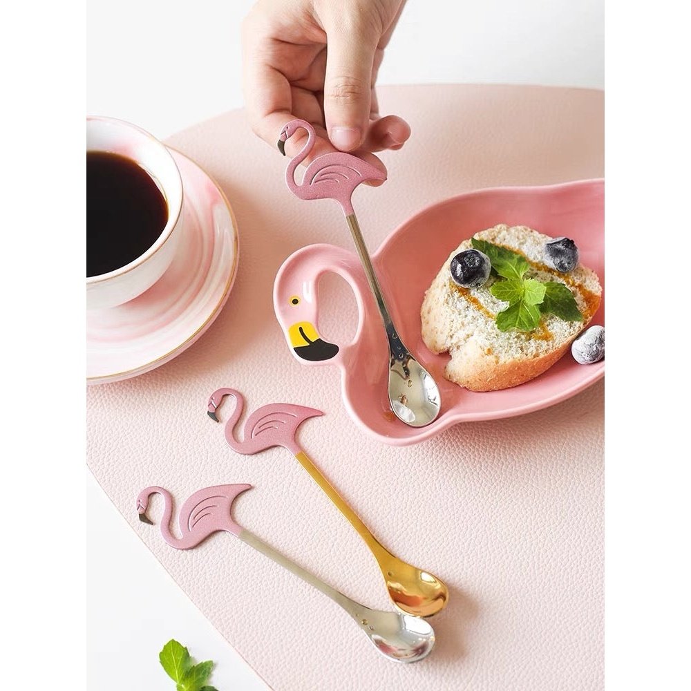 Flamingo Shaped Coffee Spoons-Furever Adorable