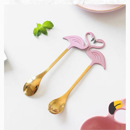 Flamingo Shaped Coffee Spoons-Furever Adorable