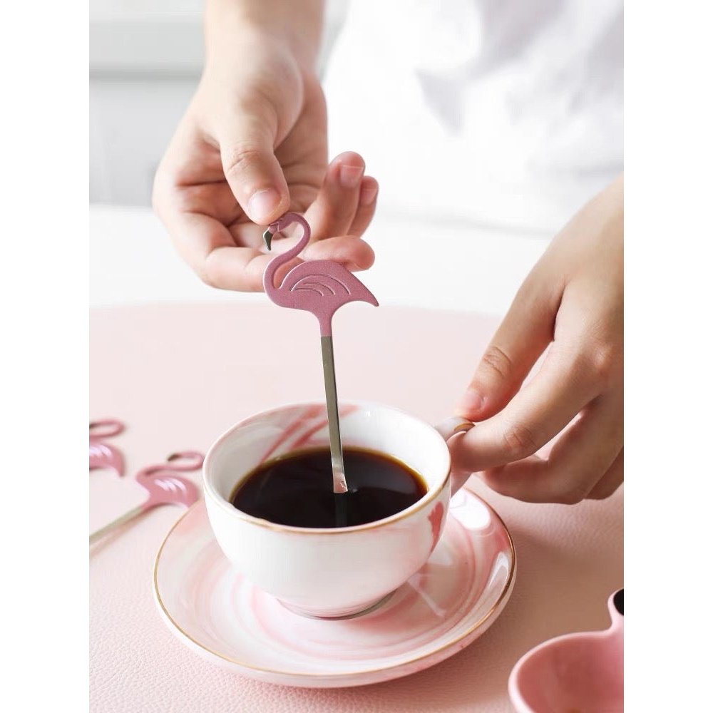 Flamingo Shaped Coffee Spoons-Furever Adorable