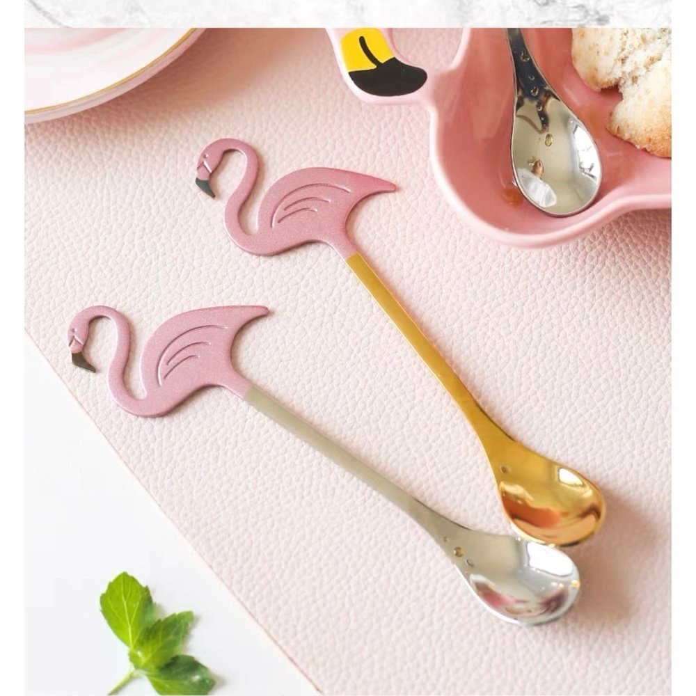 Flamingo Shaped Coffee Spoons-Furever Adorable