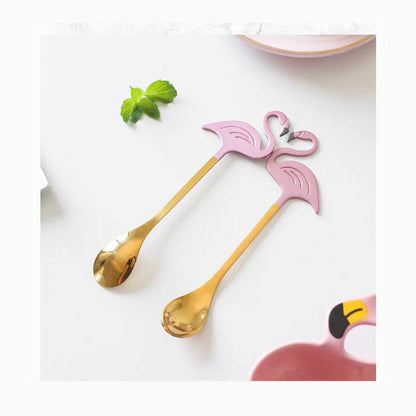 Flamingo Shaped Coffee Spoons-Furever Adorable
